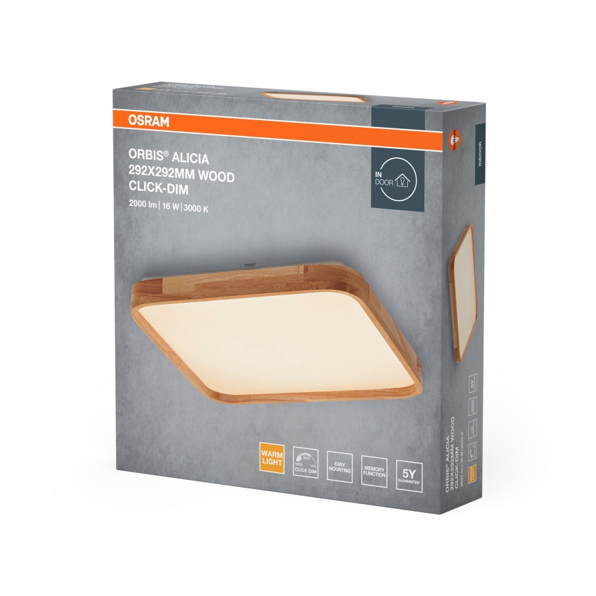Osram - himmennettävä LED-kattovalaisin ORBIS ALICIA LED/16W/230V 29,2x29,2 cm beige