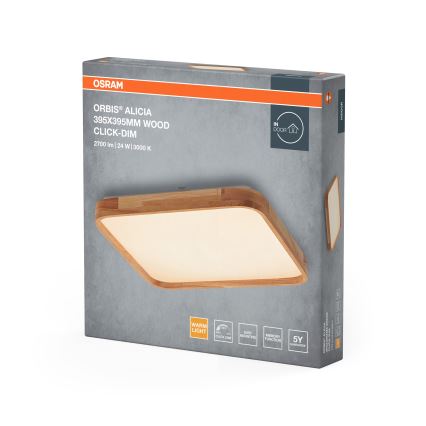 Osram - LED-himmennettävä kattovalaisin ORBIS ALICIA LED/24W/230V 39,5x39,5 cm beige