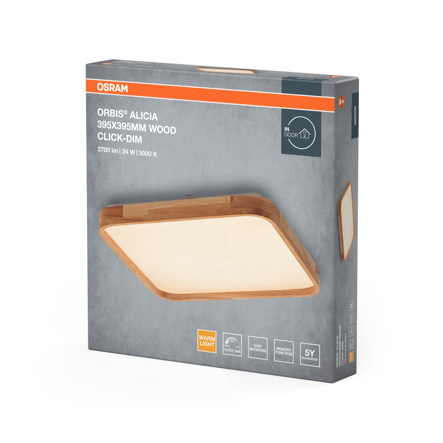 Osram - LED-himmennettävä kattovalaisin ORBIS ALICIA LED/24W/230V 39,5x39,5 cm beige