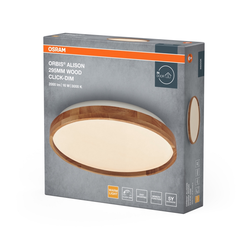 Osram - LED-himmennettävä kattovalaisin ORBIS ALISON LED/16W/230V halkaisija 29,5 cm beige
