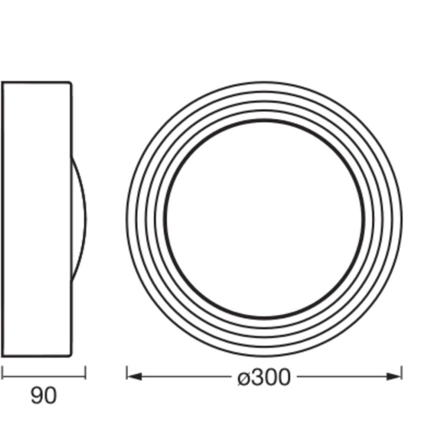 Osram - LED-himmennettävä kattovalaisin ORBIS CONCRETE LED/13W/230V Ø 30 cm ruskea/betoni