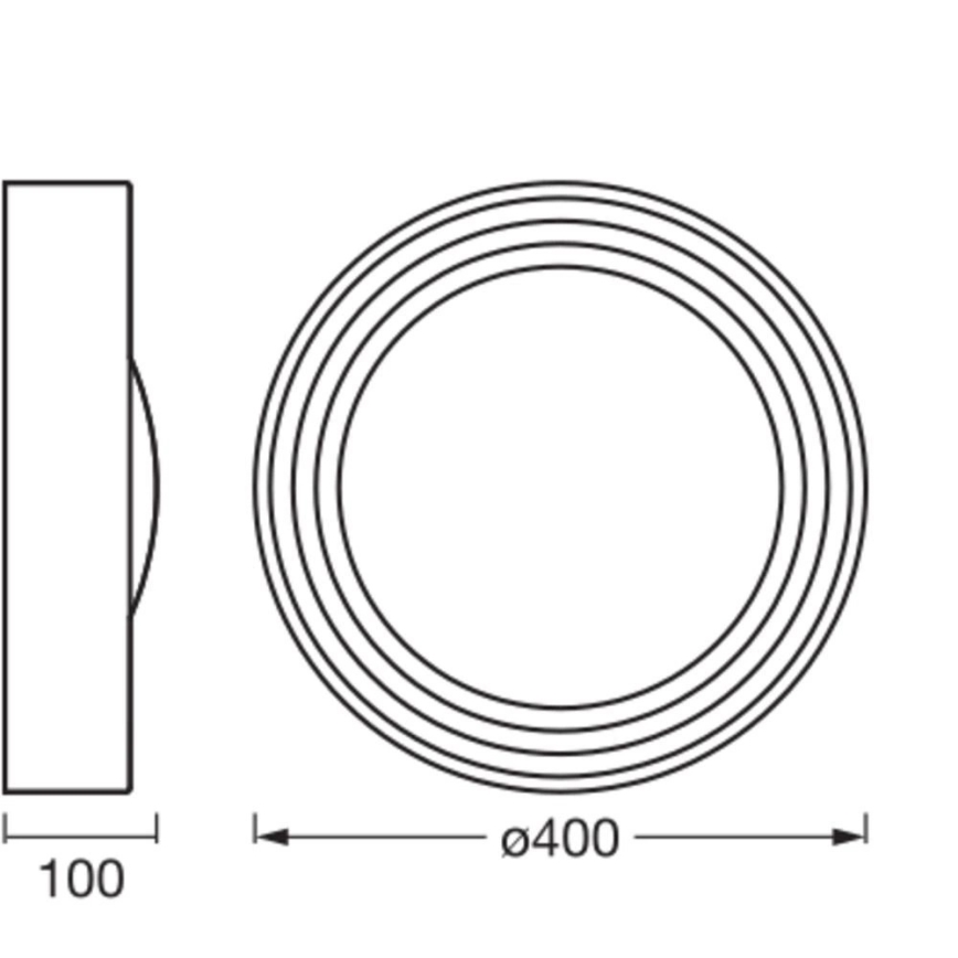 Osram - LED-himmennettävä kattovalaisin ORBIS CONCRETE LED/18W/230V halkaisija 40 cm ruskea/betoni