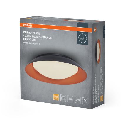Osram - LED-himennettävä kattovalaisin ORBIS PLATE LED/45W/230V Ø 48 cm oranssi/musta