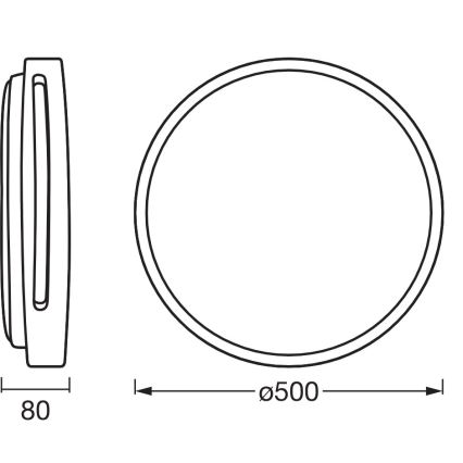 Osram - himmennettävä LED-kattovalaisin ORBIS WOODBURRY LED/36W/230V Ø 50 cm