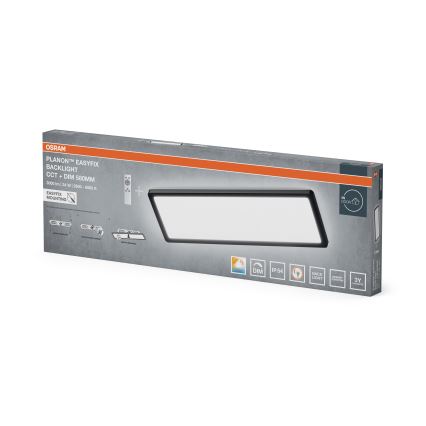 Osram - himmennettävä kylpyhuoneen kattovalaisin PLANON EASYFIX LED/24W/230V 2600-6000K 20x58 cm IP54 musta + kaukosäädin