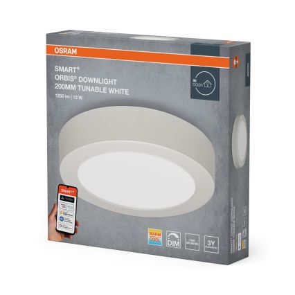 Osram - LED himmennettävä kattovalaisin SMART+ alasvalo LED/12W/230V halkaisija 20 cm 3000-6500K Wi-Fi