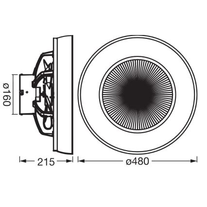Osram - LED himmennettävä kattovalaisin tuulettimella CEILING FAN LED/49W/230V 2700-6500K valkoinen/kultainen + kaukosäädin
