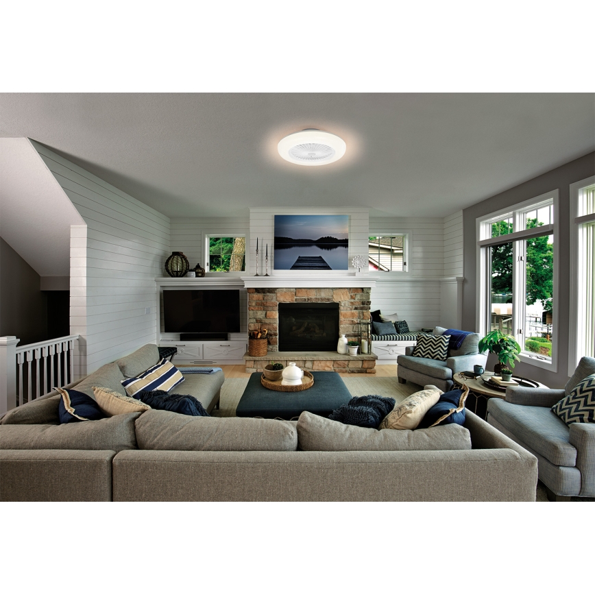 Osram - himennettävä LED-kattovalaisin tuulettimella SMART+ LED/75W/230V 3000-6500K Wi-Fi + kaukosäädin