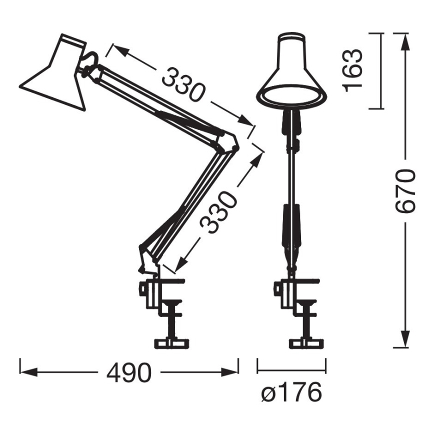 Osram - Himmennettävä LED-pöytälamppu puristikiinnikkeellä OFFICE LINE LED/9W/230V 3000K musta