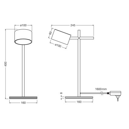 Osram - himmennettävä kosketusohjattu pöytälamppu DECOR KYOTO LED/12W/230V CRI 90 musta