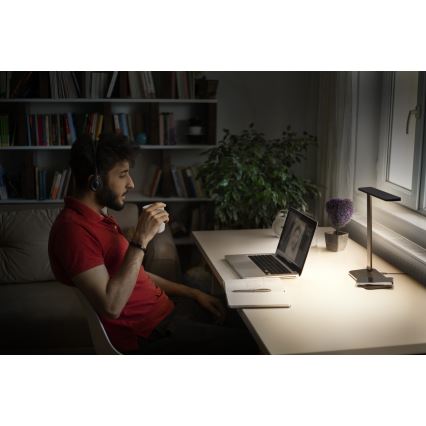 Osram - Himennettävä LED-pöytävalaisin OFFICE LINE LED/17W/230V 3000/4000/6500K musta