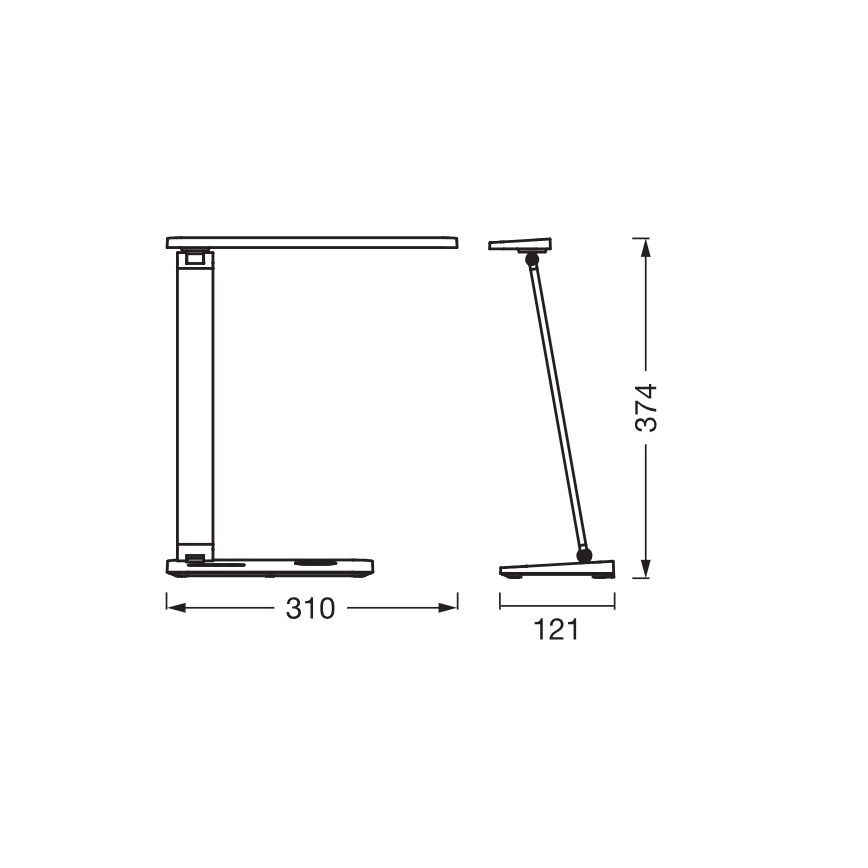 Osram - Himennettävä LED-pöytävalaisin OFFICE LINE LED/17W/230V 3000/4000/6500K musta