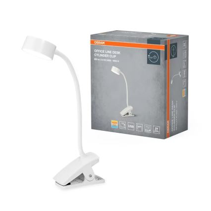 Osram - himmennettävä LED-pöytävalaisin klipsillä OFFICE LINE LED/4,8W/230V 3000/4000/6500K valkoinen