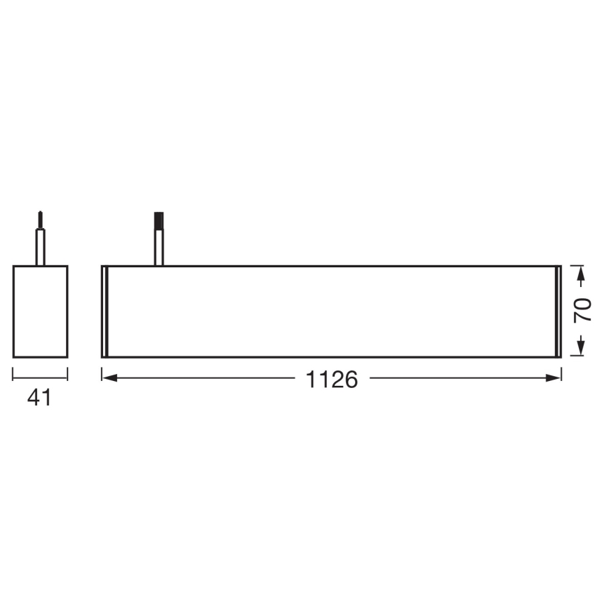 Osram - LED-himmennettävä riippuvalaisin vaijerilla OFFICE LINE LED/42W/230V 4000K 112,6 cm musta