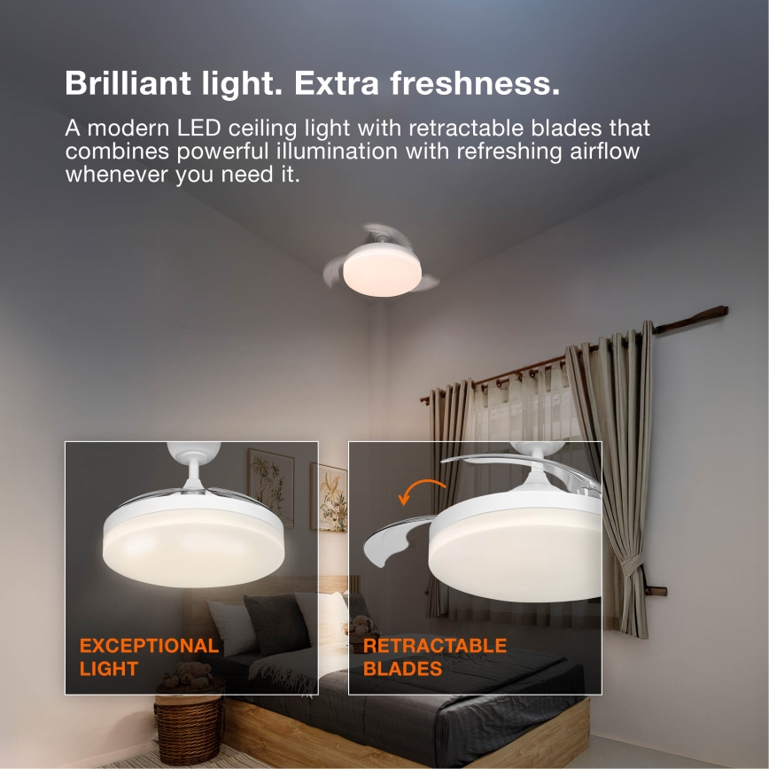 Osram - himmennettävä LED-kattovalaisin tuulettimella LEVECHE LED/36W/230V 3000/4000/6500K + kaukosäädin