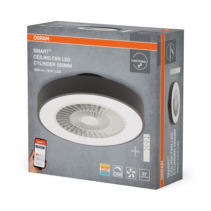 Osram - LED himmennettävä kattovalaisin tuulettimella SMART+ LED/78W/230V 3000-6500K Wi-Fi + kaukosäädin