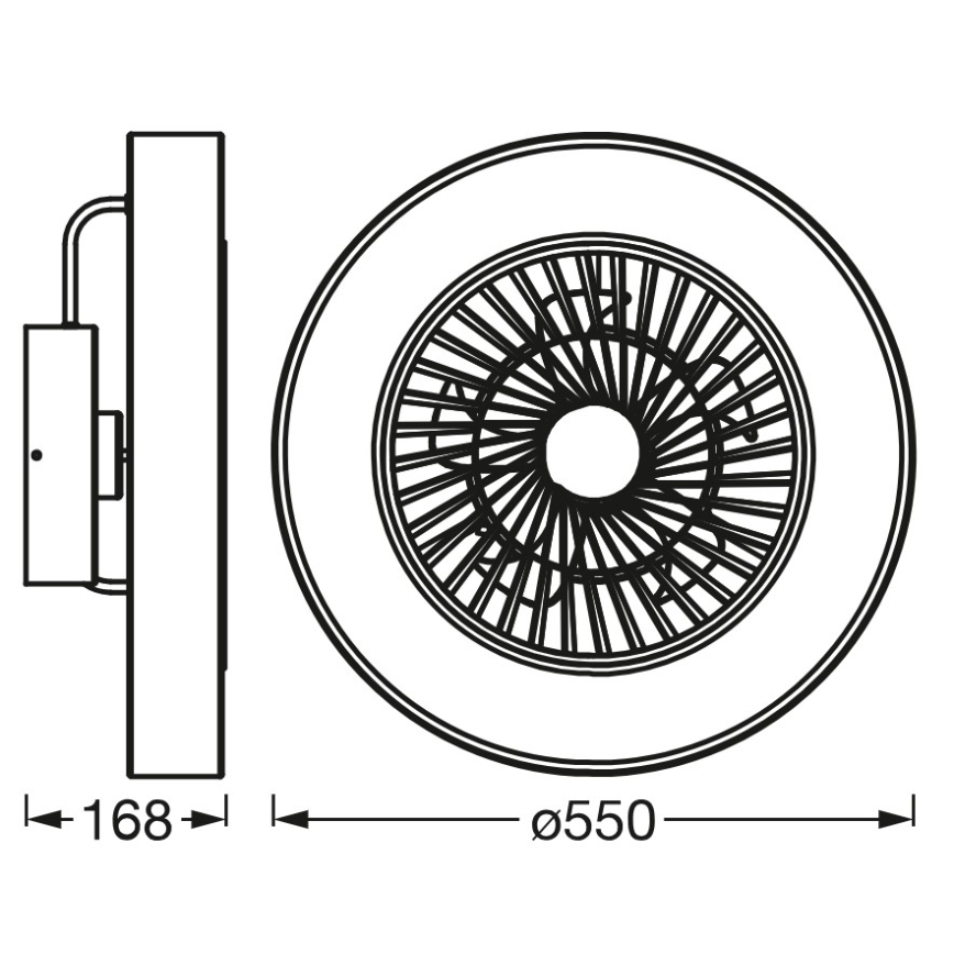 Osram - LED himmennettävä kattovalaisin tuulettimella SMART+ LED/78W/230V 3000-6500K Wi-Fi + kaukosäädin