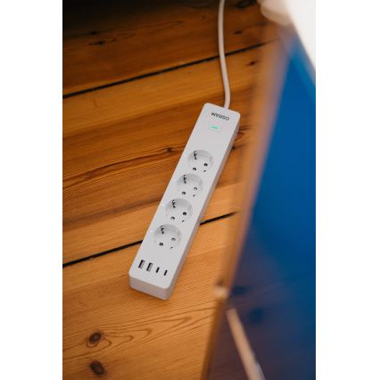 Osram - Jatkojohto SMART+ 4Z tyyppi F + 2xUSB-A + 2xUSB-C Wi-Fi