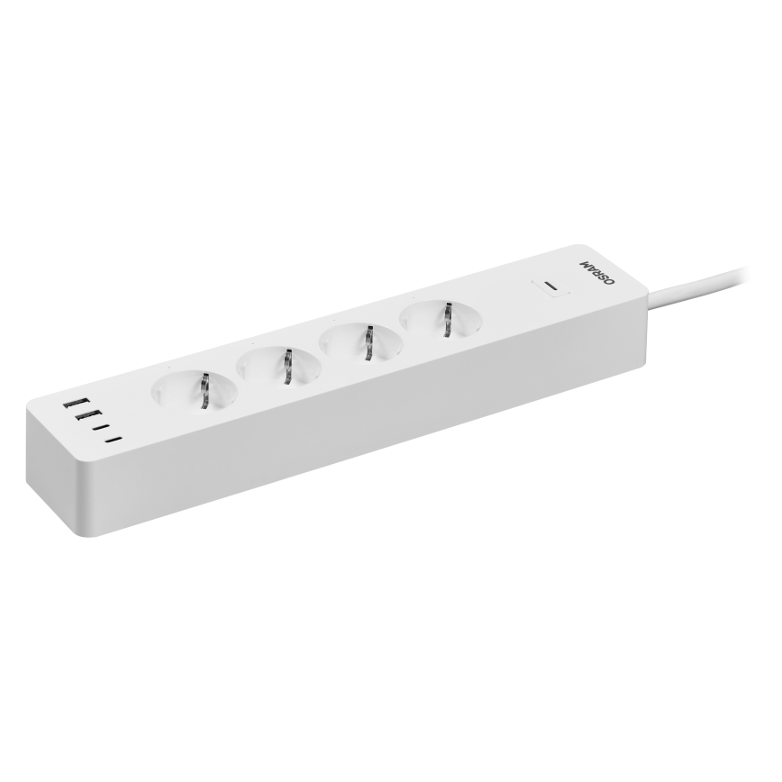 Osram - Jatkojohto SMART+ 4Z tyyppi F + 2xUSB-A + 2xUSB-C Wi-Fi