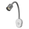 Osram - Joustava seinävalaisin PLUG TUBE FLEX 1xGU10/5W/230V mattakromi/valkoinen