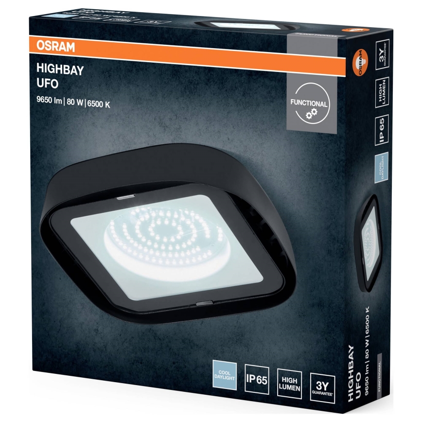 Osram - kattoon asennettava teollinen valaisin HIGHBAY LED/80W/230V 6500K 23x23 cm IP65
