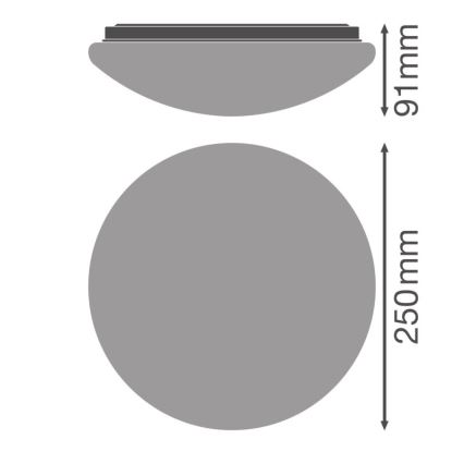 Osram - Kattovalaisin CEILING ESSENTIAL 1xE27/25W/230V, halkaisija 25 cm, valkoinen