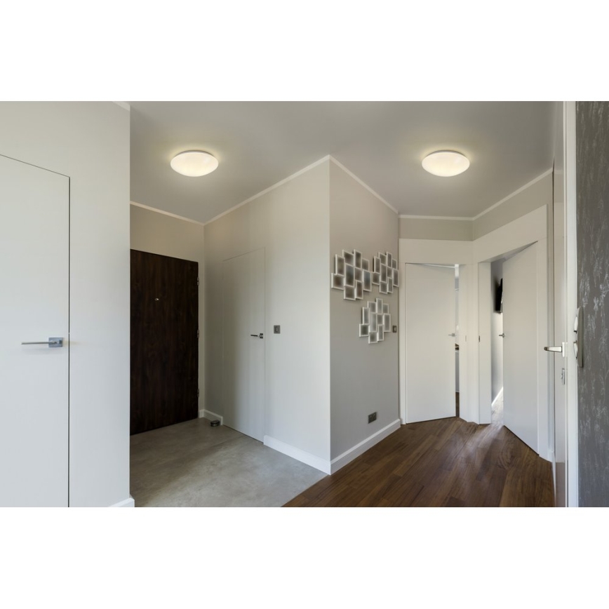 Osram - Kattovalaisin CEILING ESSENTIAL 2xE27/25W/230V Ø 35 cm valkoinen