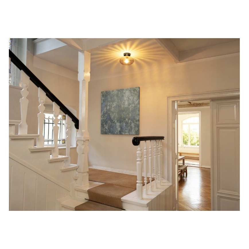 Osram - Kattovalaisin DECOR SMOKE 1xE27/12W/230V halkaisija 28 cm musta/savunharmaa