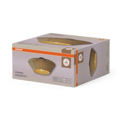 Osram - Kattovalaisin DECOR STRIPES 1xE27/10W/230V Ø 40,5 cm beige