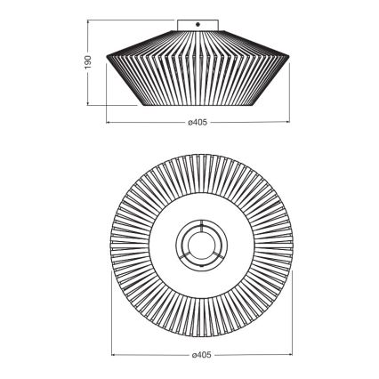 Osram - Kattovalaisin DECOR STRIPES 1xE27/10W/230V Ø 40,5 cm beige