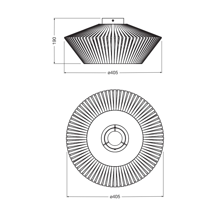 Osram - Kattovalaisin DECOR STRIPES 1xE27/10W/230V Ø 40,5 cm beige