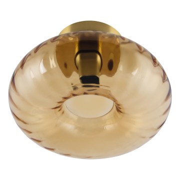 Osram - Kattovalaisin GOLD GLASS 1xE27/12W/230V Ø 28 cm kultainen/savunbeige