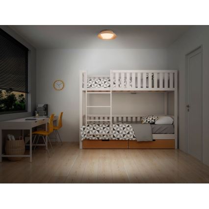Osram - Kattovalaisin ORBIS MILAN 2xE27/10W/230V Ø 30,5 cm, puukuosi