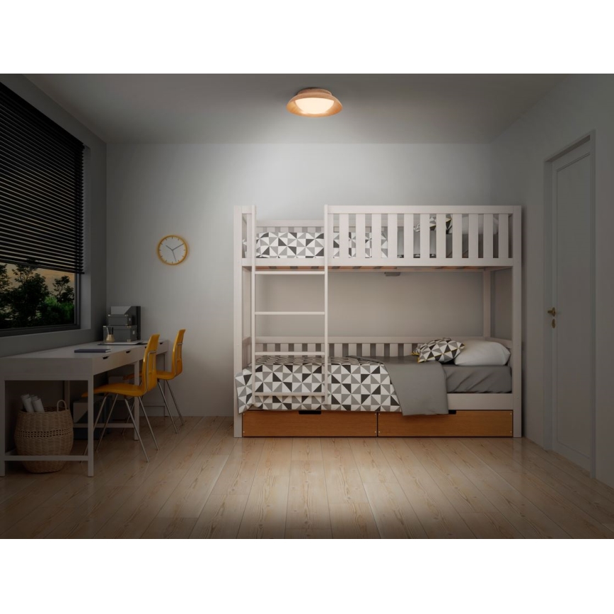 Osram - Kattovalaisin ORBIS MILAN 2xE27/10W/230V Ø 30,5 cm, puukuosi