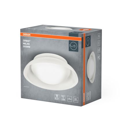 Osram - Kattovalaisin ORBIS MILAN 2xE27/10W/230V, Ø 30,5 cm, ruskea