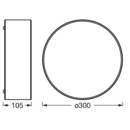 Osram - Kattovalaisin ORBIS PARIS 1xE27/25W/230V halkaisija 30 cm valkoinen