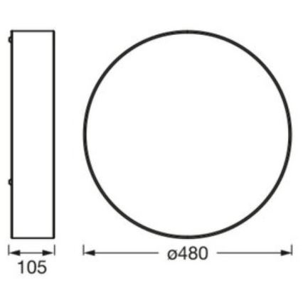 Osram - Kattovalaisin ORBIS PARIS 3xE27/15W/230V Ø 48 cm ruskea