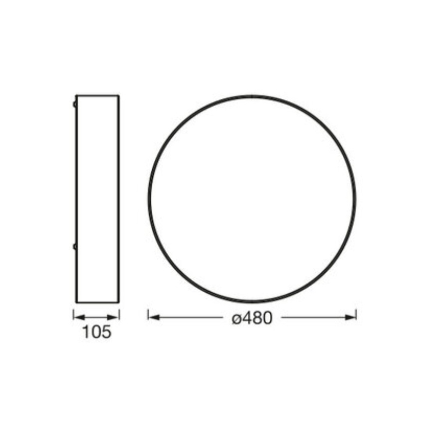 Osram - Kattovalaisin ORBIS PARIS 3xE27/15W/230V Ø 48 cm ruskea