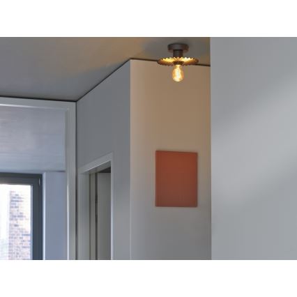 Osram - Kattovalaisin PLISSEE 1xE27/15W/230V Ø 20 cm antrasiitti