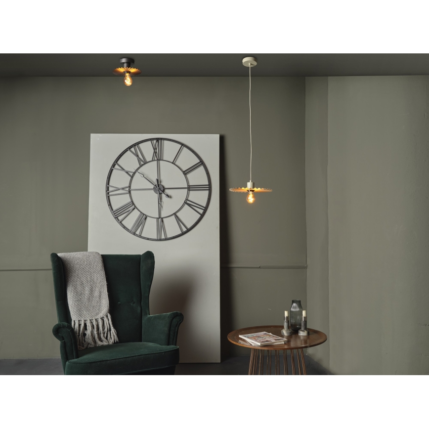 Osram - Kattovalaisin PLISSEE 1xE27/15W/230V Ø 20 cm antrasiitti