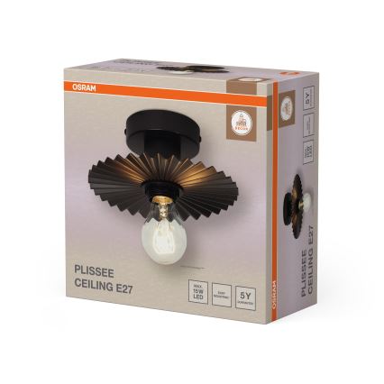 Osram - Kattovalaisin PLISSEE 1xE27/15W/230V Ø 20 cm antrasiitti