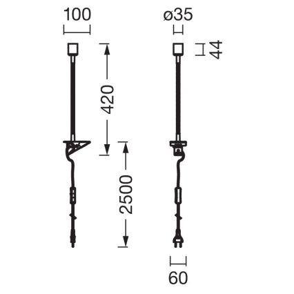 Osram - Klipsillä varustettu lamppu CLIP TUBE FLEX 1xGU10/5W/230V musta