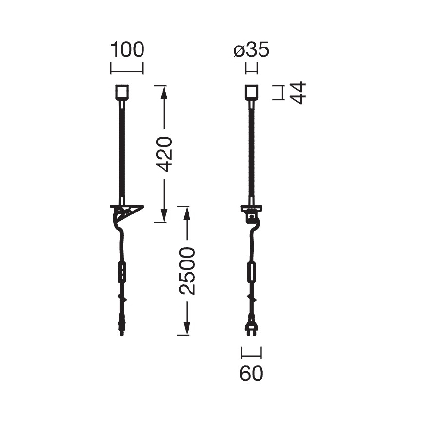 Osram - Klipsillä varustettu lamppu CLIP TUBE FLEX 1xGU10/5W/230V musta