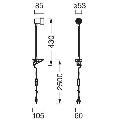 Osram - Klipsillinen lamppu CLIP STEP FLEX 1xGU10/5W/230V valkoinen