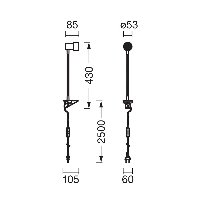 Osram - Klipsillinen lamppu CLIP STEP FLEX 1xGU10/5W/230V valkoinen