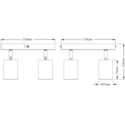 Osram - Kohdevalaisin ELEMENTAL 4xGU10/6W/230V