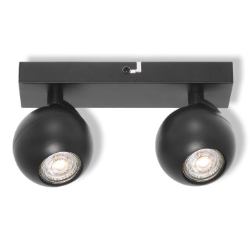 Osram - Kohdevalaisin SPOT SPHERAL 2xGU10/6W/230V musta