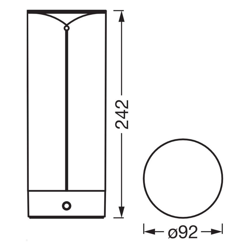 Osram - himmennettävä kosketusohjattu ulkokäyttöinen pöytälamppu ENDURA STYLE LED/1,5W/5V 2500 mAh USB IP54 antrasiitti