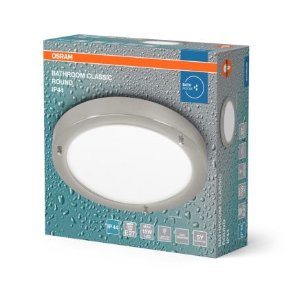 Osram - Kylpyhuoneen kattovalaisin BATHROOM CLASSIC 1xE27/15W/230V, halkaisija 31 cm, IP44