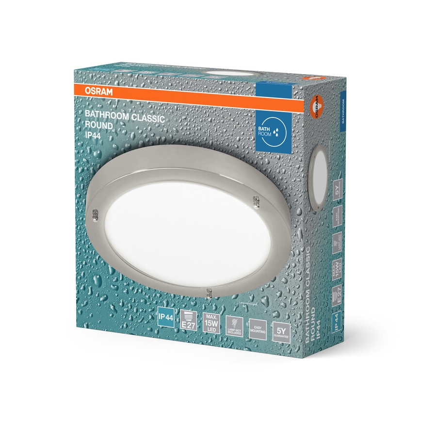 Osram - Kylpyhuoneen kattovalaisin BATHROOM CLASSIC 1xE27/15W/230V, halkaisija 31 cm, IP44